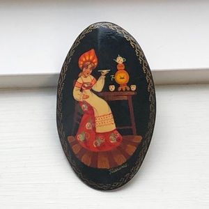 Hand painted russian pin